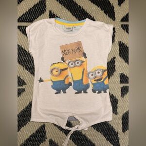 Minions White Crop Top for Women